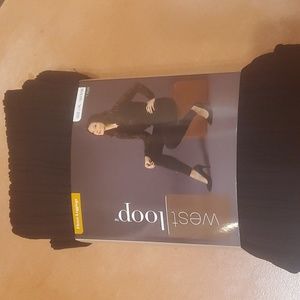 NWT Black Textured Fleece Leggings L/XL